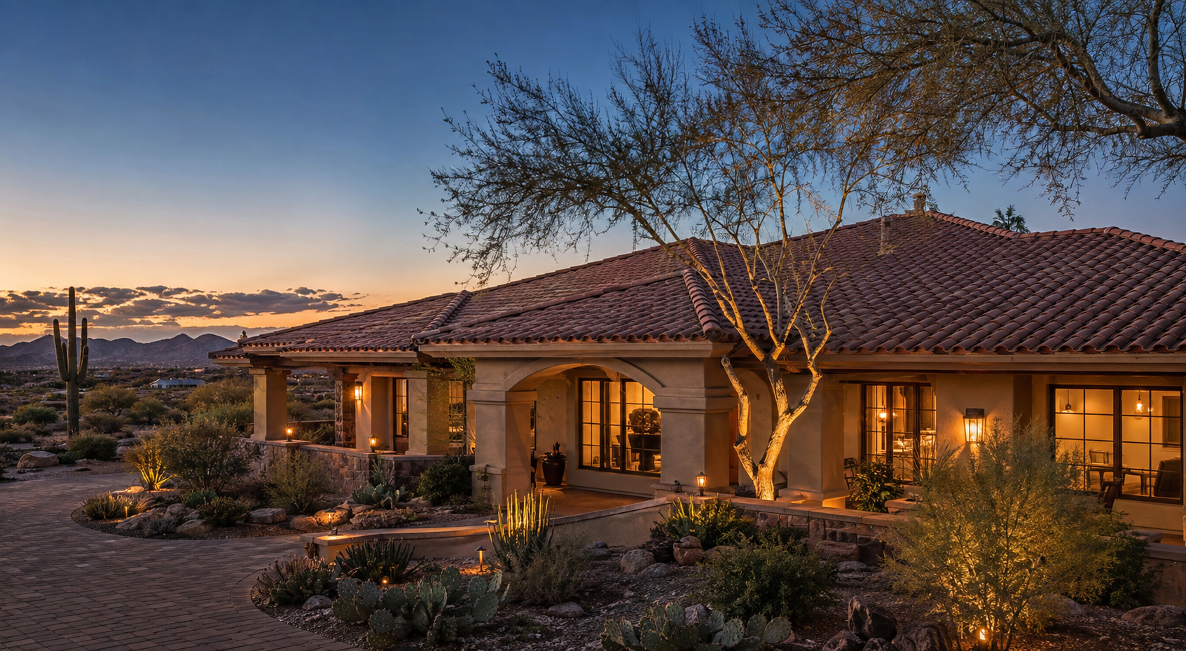 Arizona home protected by a professionally designed concrete tile roof